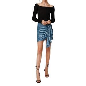 NEW GEORGIA ALICE pearl knitted top in black